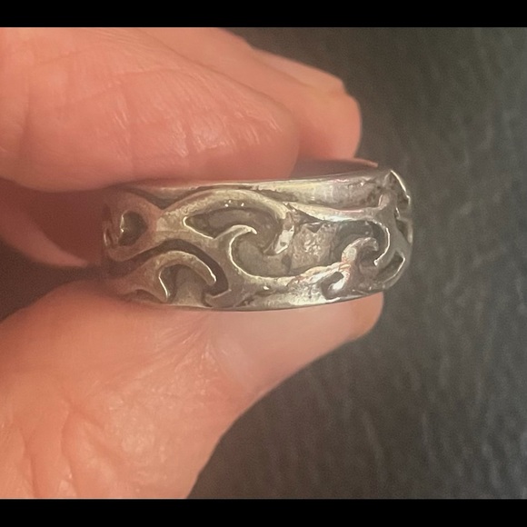 Vintage 925 sterling silver twist design ring NICE - Picture 5 of 5